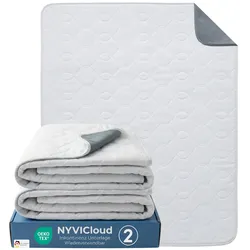 NYVI Inkontinenzunterlage NYVICare 75x90 cm - wiederverwendbare Inkontinenzauflage - Bei 95°C waschbar kochfest, wasserdichter Matratzenschutz Anzahl:2;Größe:75x90 cm