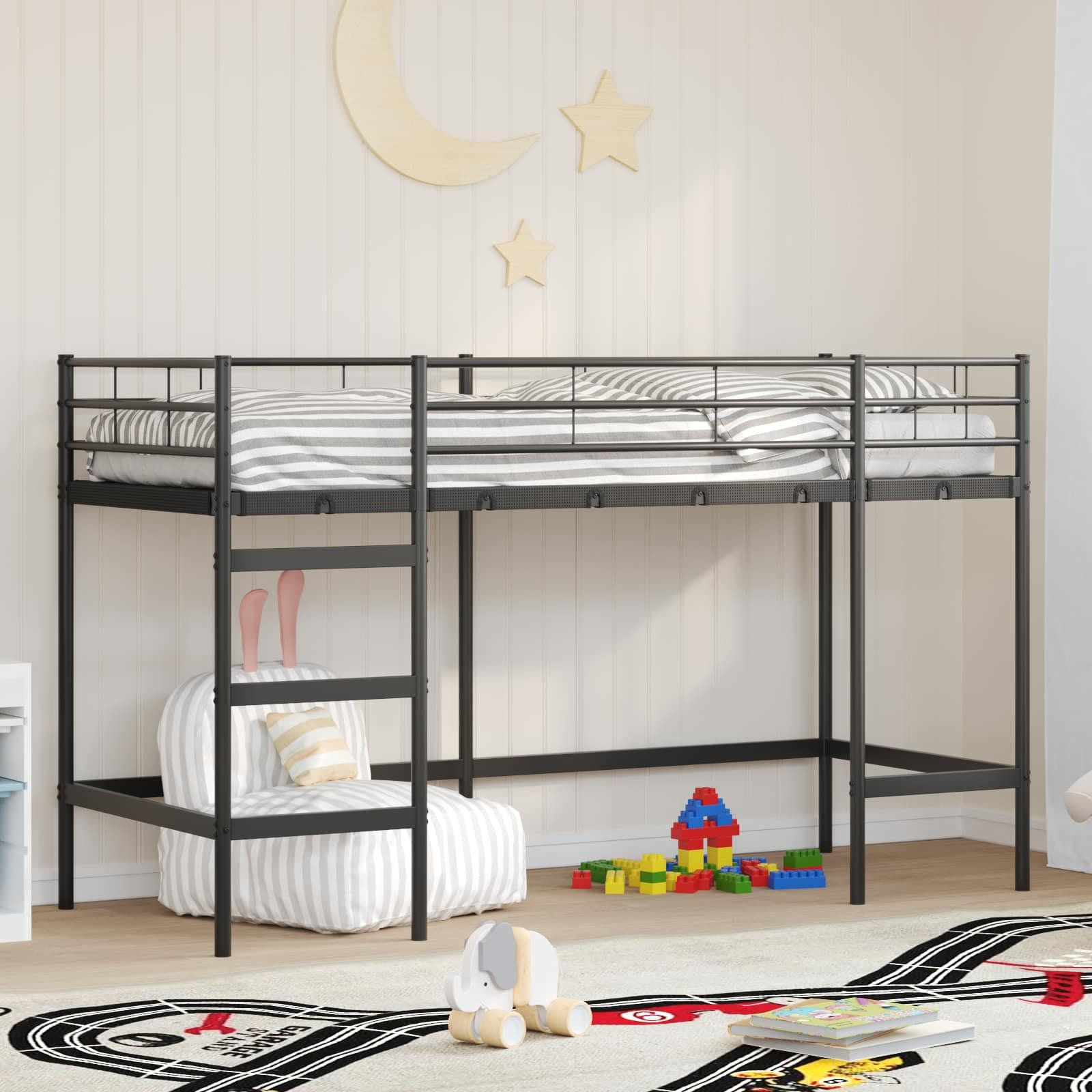 Prolenta Kinderbed met hemelbed, metaal, verhoogd enkelbed