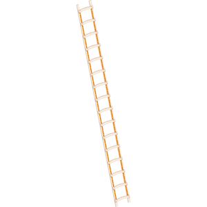 Layher Dachleiter 1046, Länge 4,5 m, natur, mit 16 Sprossen, aus Holz
