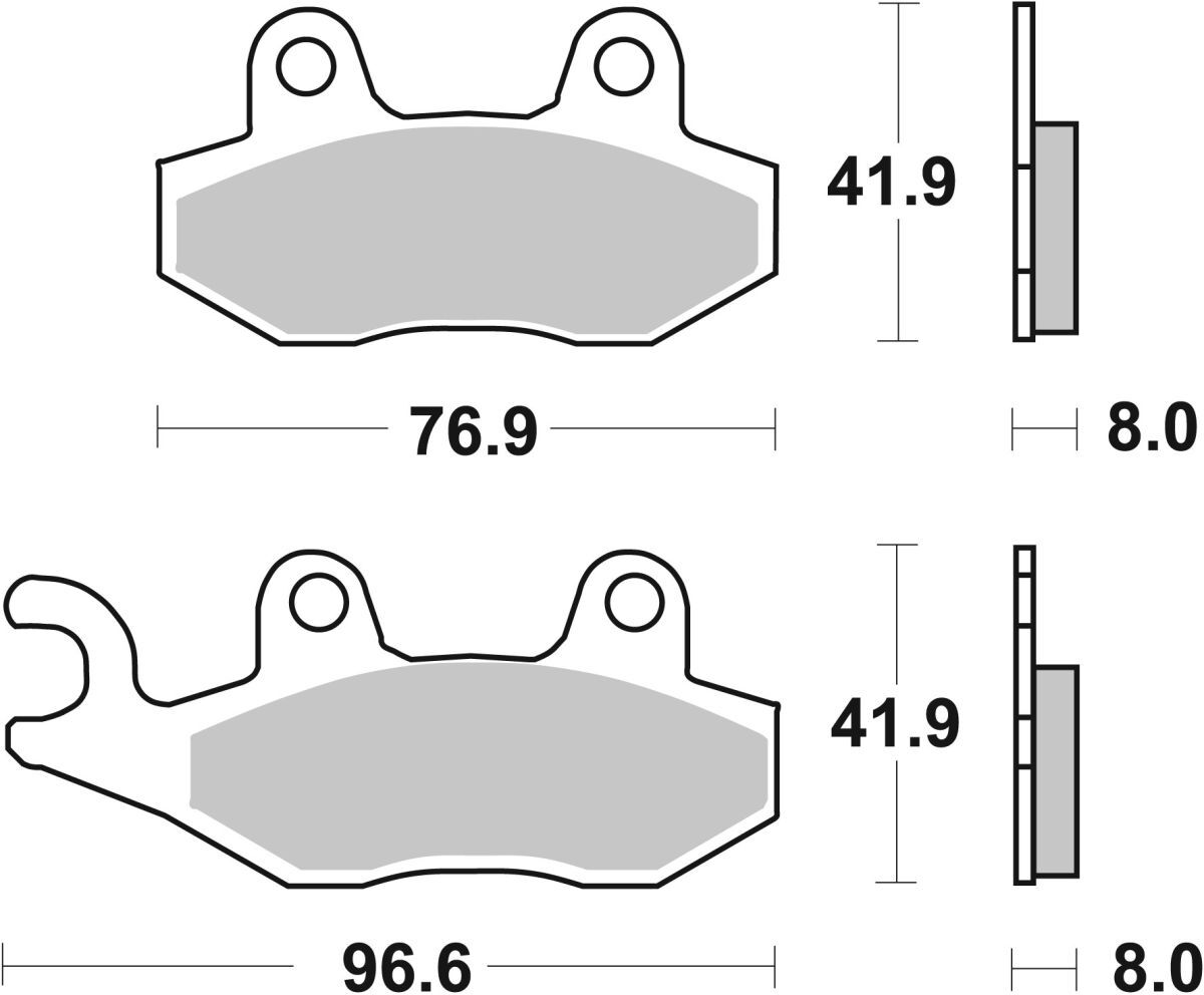 Brembo Bremsbelagsatz, ohne Straßenzulassung 07YA21LA