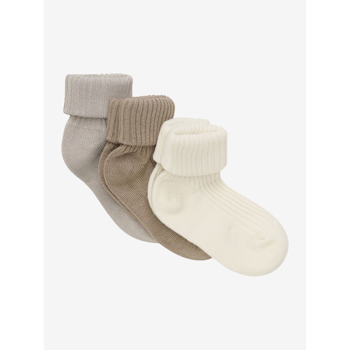 Minymo Baby Sock rib (3 Pack) light taupe (225) 19\22 5755-225-19\22