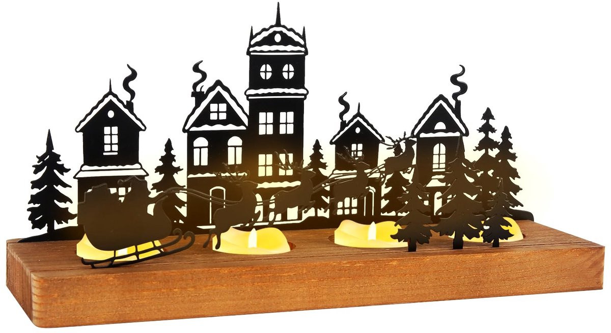 Dailygoods Adventskrans Kandelaar voor Kerstmis met Theelichthouder