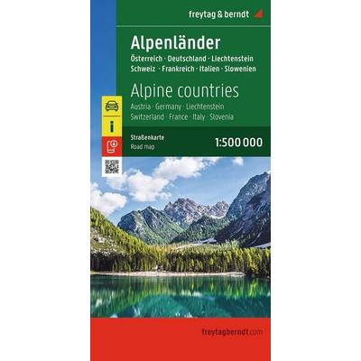 freytag & berndt Straßenkarte Alpenländer, Österreich - Deutschland - Schweiz - Frankreich - Italien - Slowenien 1:500.000, Sonstige von , KOMPASS