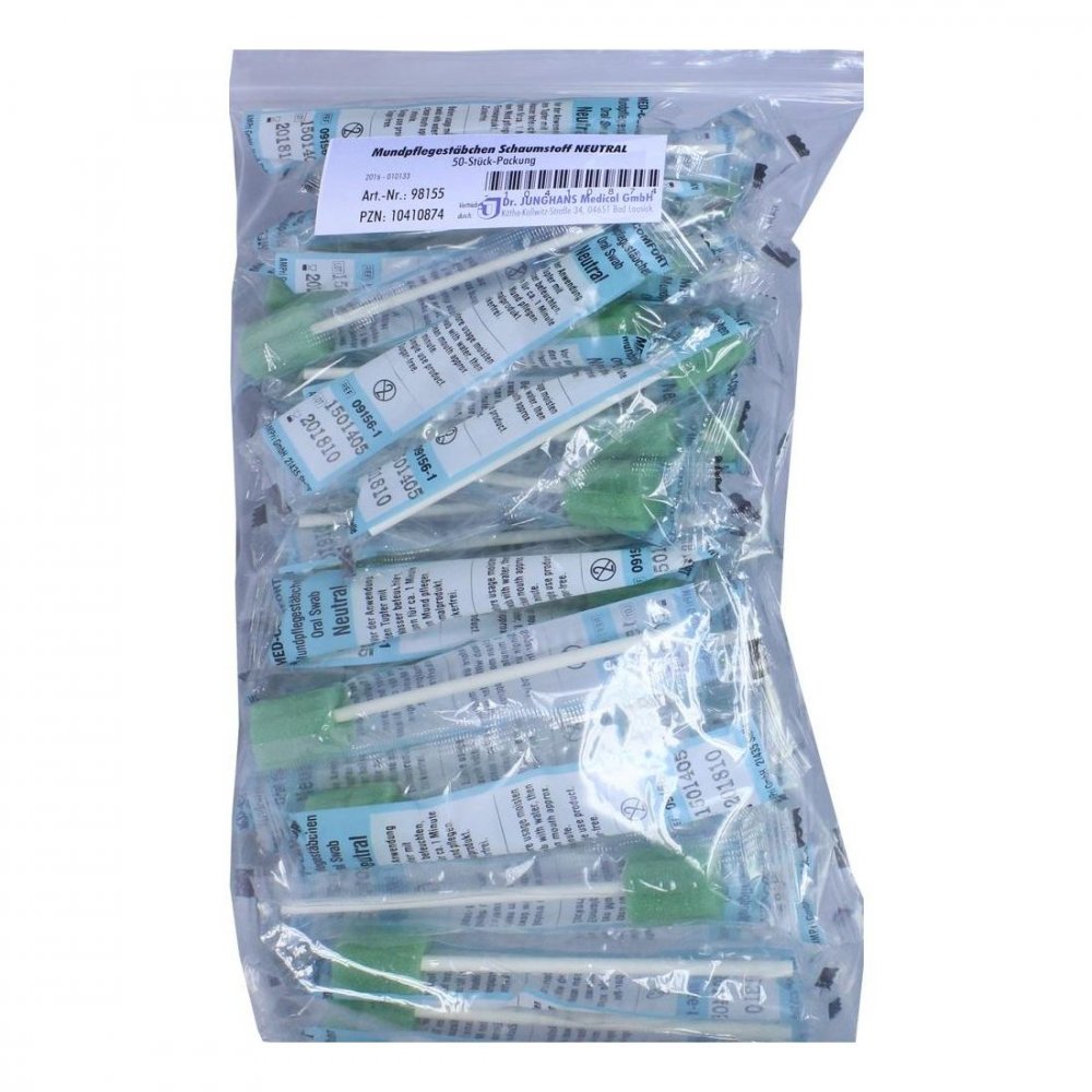 Dr. Junghans Medical GmbH Mundpflegestäbchen Schaumstoff neutral 10410874