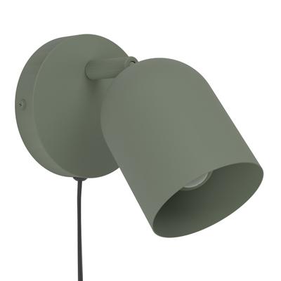 EGLO Deckenleuchte "TILSTON Spotlampe - Stahl - E14 - 1X40W - IP20", grün, 1, H: 15,5cm, 1 Stk., Leuchten, Wandleuchte, Wandspot, schwenkbar, Strahler, L12 x H15,5 x AL12 cm, Deckenleuchte