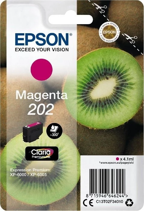 Epson 202 Claria Premium Magenta, 4.1ml