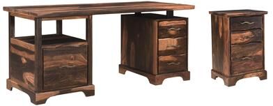 Taran Designs Avenue 2-piece Live Edge Solid Wood Desk Set
