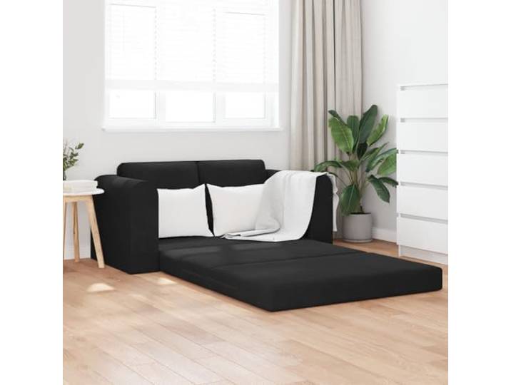 HEFZGDB Boden Schlafsofa 2-in-1 Schwarz 148x71x83 cm Samt Modernes Design Flexibles Schlafmöbel Stilvolle Ergänzung Klassischer Stoff Komfortables Wohnaccessoire