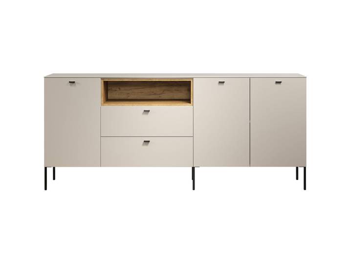 Hefner Sideboard graubeige 197x85 - Material: Holzwerkstoff - 72