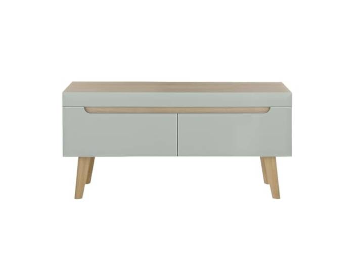 Lomadox Wohnzimmer TV-Lowboard, Fernsehtisch, 107cm, in Grün Matt mit Eiche