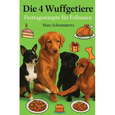 Die 4 Wuffgetiere - Festtagsrezepte für Fellnasen, Taschenbuch von Marc Schommertz, Epubli, 978-3-8197-3670-4