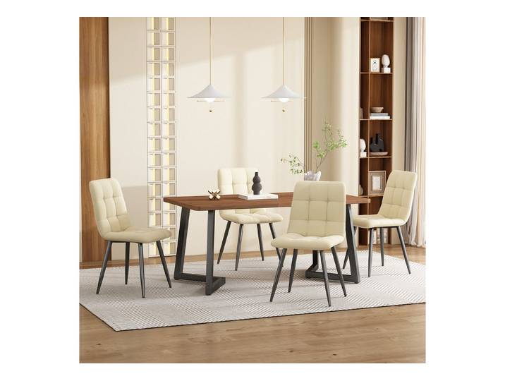 Fine Life Pro Esstisch Esstisch 117×68 cm Holzmaserung, 1 Tisch, Schwarz/Walnuss, Esszimmer