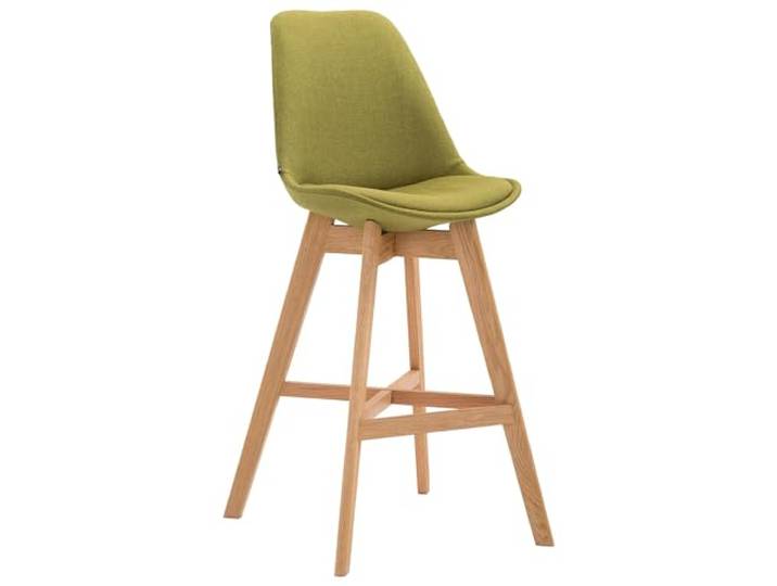 CLP Barhocker Cannes Stoff-Bezug I Holz-Gestell Farbe grün Gestell Farbe Natur