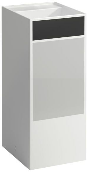 LAUFEN Kartell Waschtisch H811331D031121 37,5x43,5x90cm, Dekor, Farbflächen schwarz und grau, ohne Überlauf, ohne Hahnloch