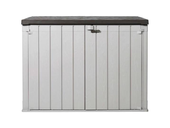 Coffre de jardin - TOOMAX - STORAWAY PLUS 2XL - Résine - Capacité 2270L - Taupe et marron