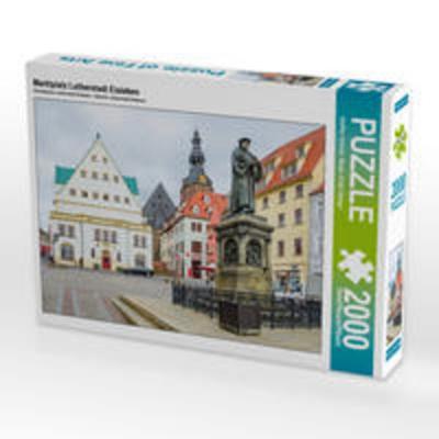 CALVENDO Puzzle Marktplatz Lutherstadt Eisleben 2000 Teile Puzzle quer | 2000 Teile Lege-Größe 90 × 67 cm Foto-Puzzle für glückliche Stunden