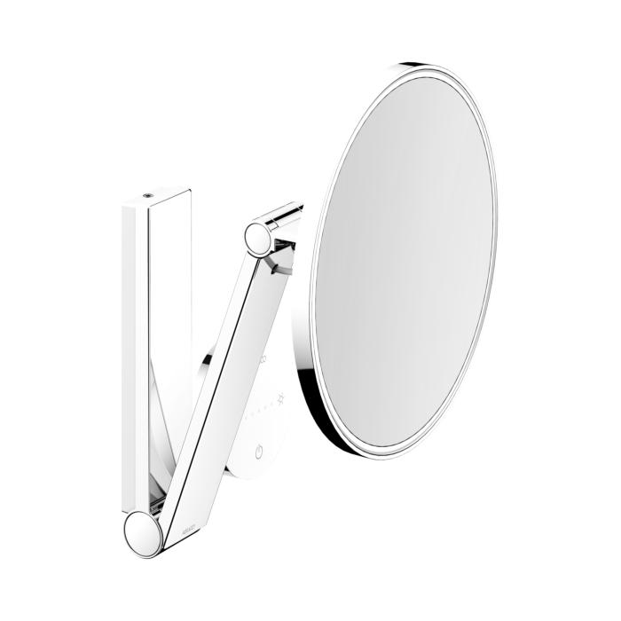 Keuco iLook_move Kosmetikspiegel 17612179006 beleuchtet, Ø 212 mm, Aluminium-finish, UP-Kabelführung