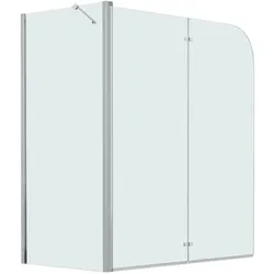 vidaXL, Duschkabine + Duschwand, Lehmenhof (Transparent) (120 cm, 68 cm, 130 cm)