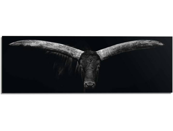 Wandbild REINDERS Ochse , schwarz (farbe bild(er): schwarz, weiß), B:156cm H:52cm T:2cm, Holzwerkstoff, Bilder, Wandbild