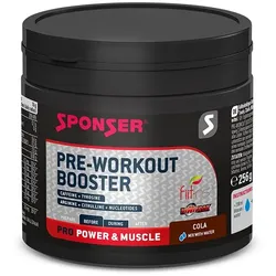 SPONSER Pre-Workout Booster Getränkepulver Cola | 256g Dose