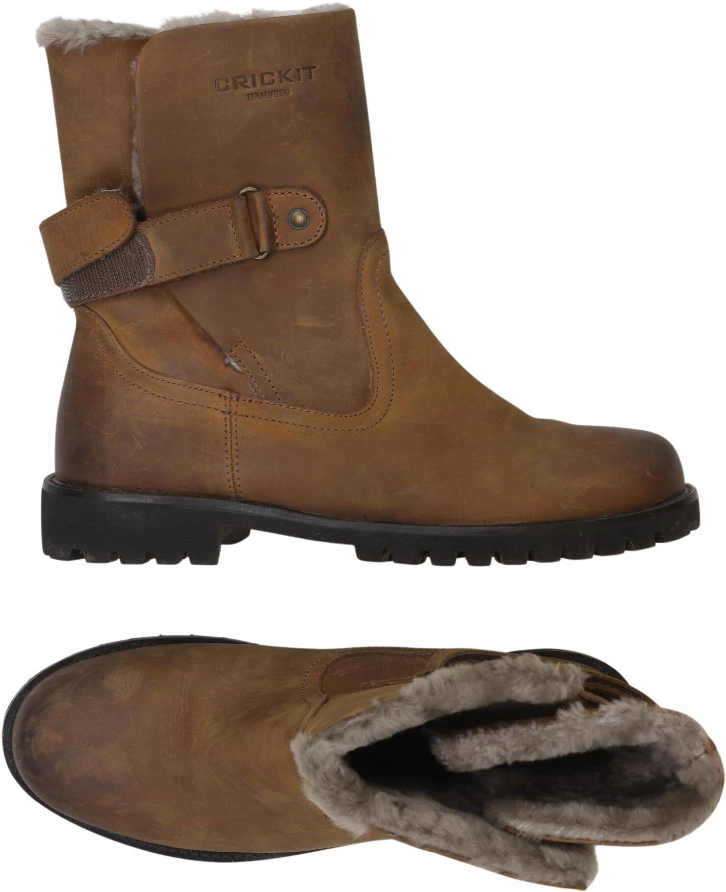 Crick IT Damen Stiefelette, Braun, Gr. EU 39, Leder - Second Hand