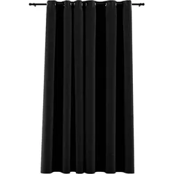 vidaXL Verdunkelungsvorhang mit Ösen Leinenoptik Anthrazit 290x245 cm