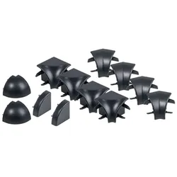 Alberts® Zubehör-Set für Abschlussleisten, PVC, schwarz 433741