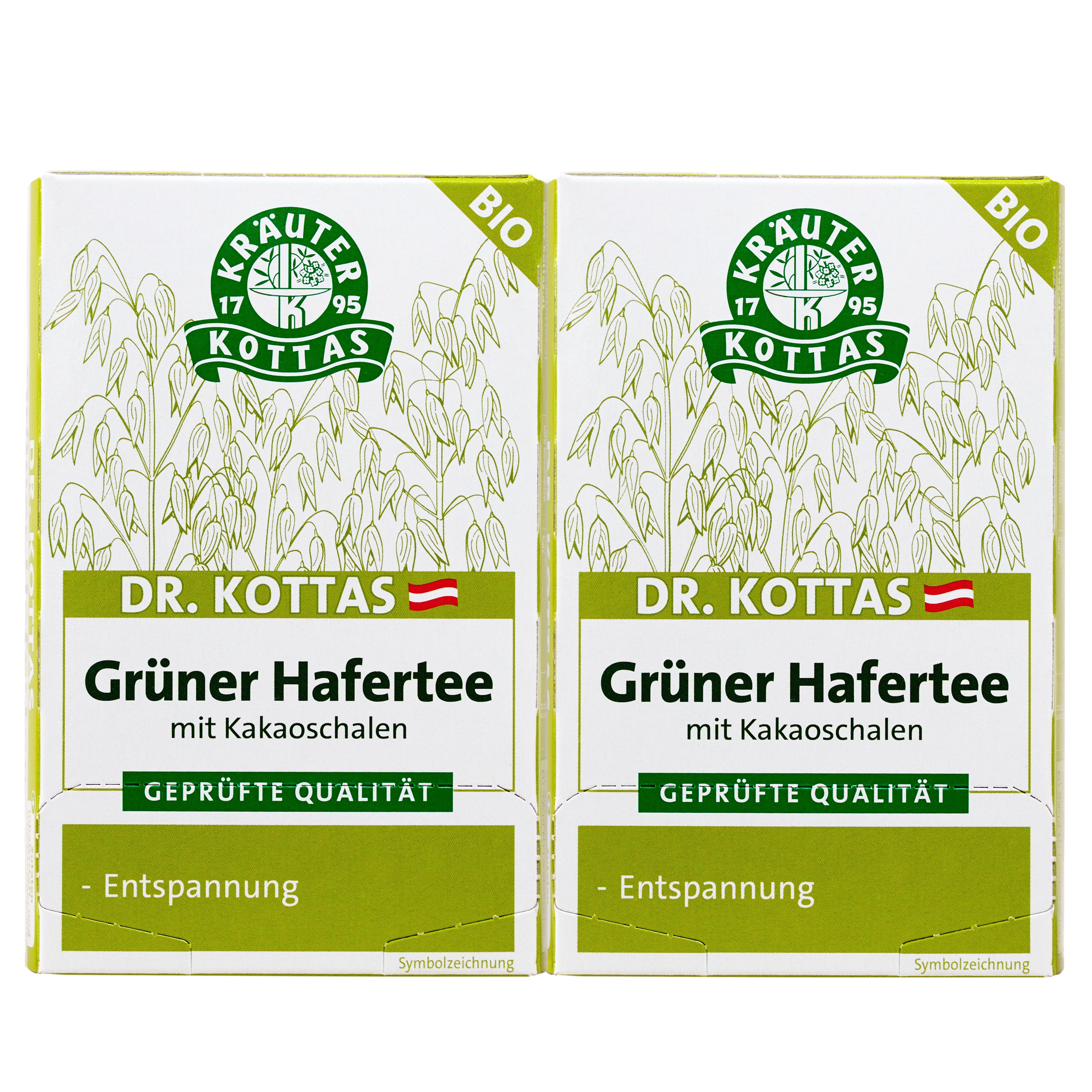 Kottas Dr.tee Gruener-Hafer Bio x2 2x20 St Filterbeutel