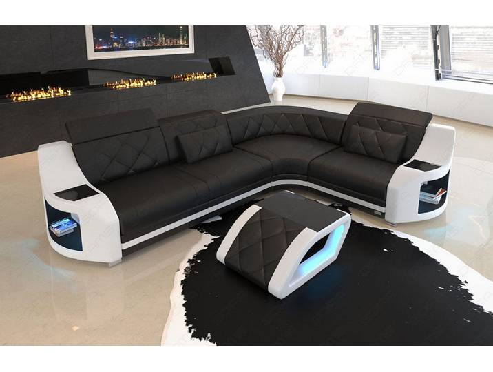 Ecksofa Genua L-Form in Leder