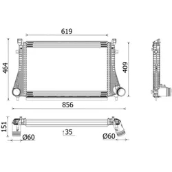 Ladeluftkühler MAHLE CI 667 000P für Audi VW Seat Skoda Cupra A3 Limousine