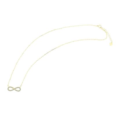 Kette ohne Anhänger ADELIA´S "Halskette mit Anhänger – Unendlichkeitszeichen aus 925 Silber", gold, Halsketten, Damen, 45cm, Silber 925 (Sterlingsilber), Eine schöne Geschenkidee für jeden Anlass