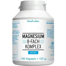 MAGNESIUM 8fach Komplex 400 mg Kapseln 180 St