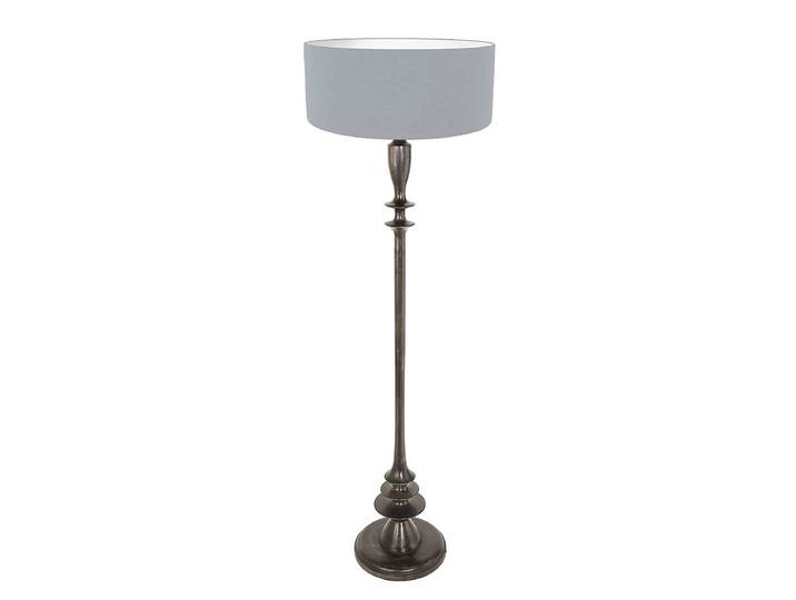 Lampadaire Bois modèle D Ø 50cm Noir/Gris Jeans E27