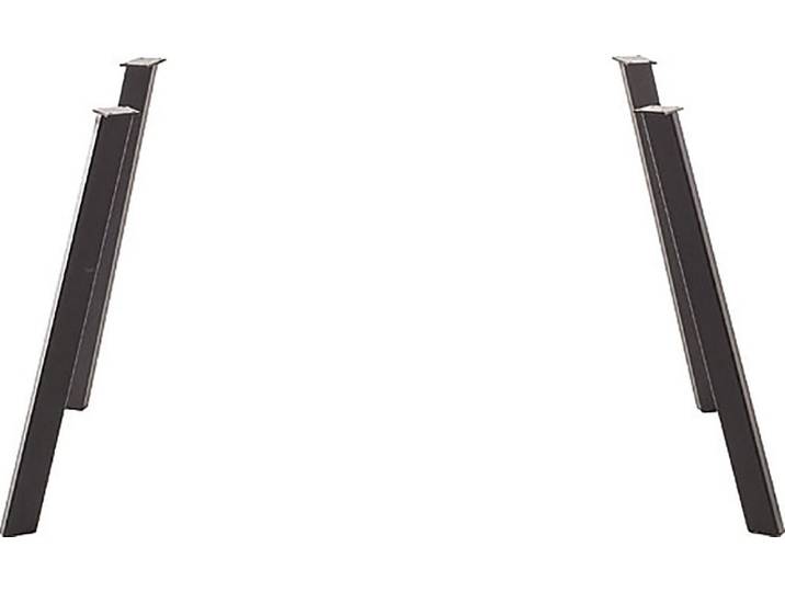 Tischbein MCA LIVING Zeballos Vierfuss Gestell , schwarz, B:6cm H:81cm T:3cm, Tischbeine, Tischbein, schwarz pulverbeschichtet
