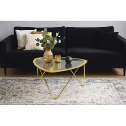 möbel direkt online Couchtisch Mit Schwarzglasplatte goldfarben