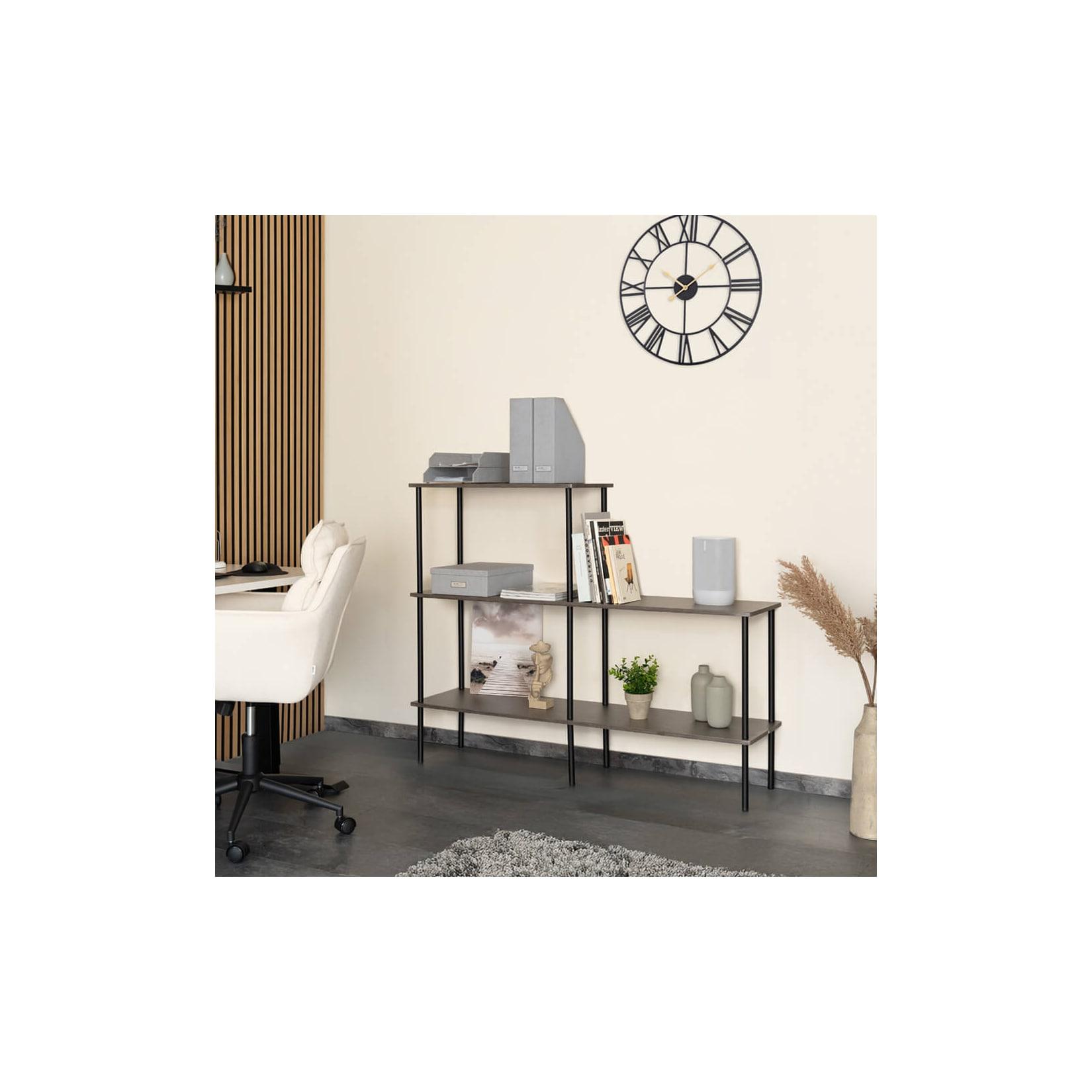 HOME DELUXE Regal INDU Dark Oak - 140 x110 cm