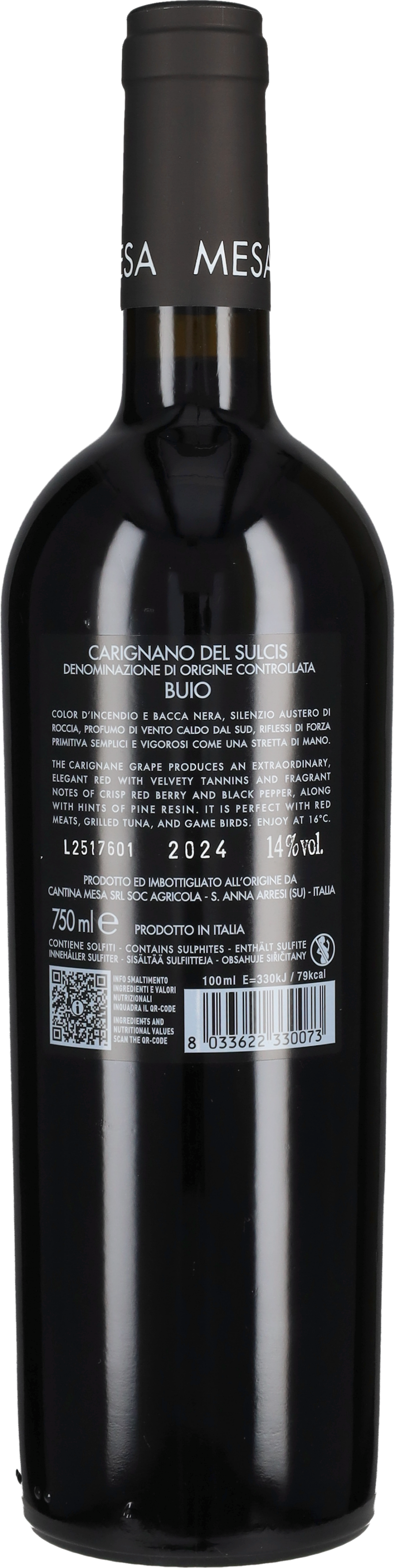 Carignano del Sulcis 'Buio' Mesa 2024