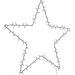 vidaXL Weihnachtsbeleuchtung Stern-Silhouette 115 LEDs Warmweiß 4019601