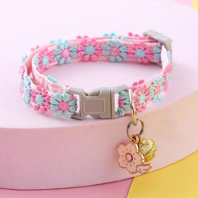 Inspire Essentials Colorful Paw Print Pet Collar With Bell 2