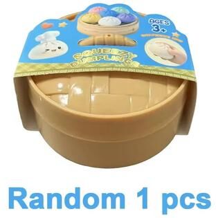 Uplift Picks Soft Dumpling Squishy With Bamboo Steamer Makes Stress Relief More Playful random Colors
