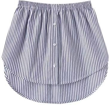 Inspired Finds Adjustable Shirt Extender For Women Layered Faux Hem Underskirt blue 2xl