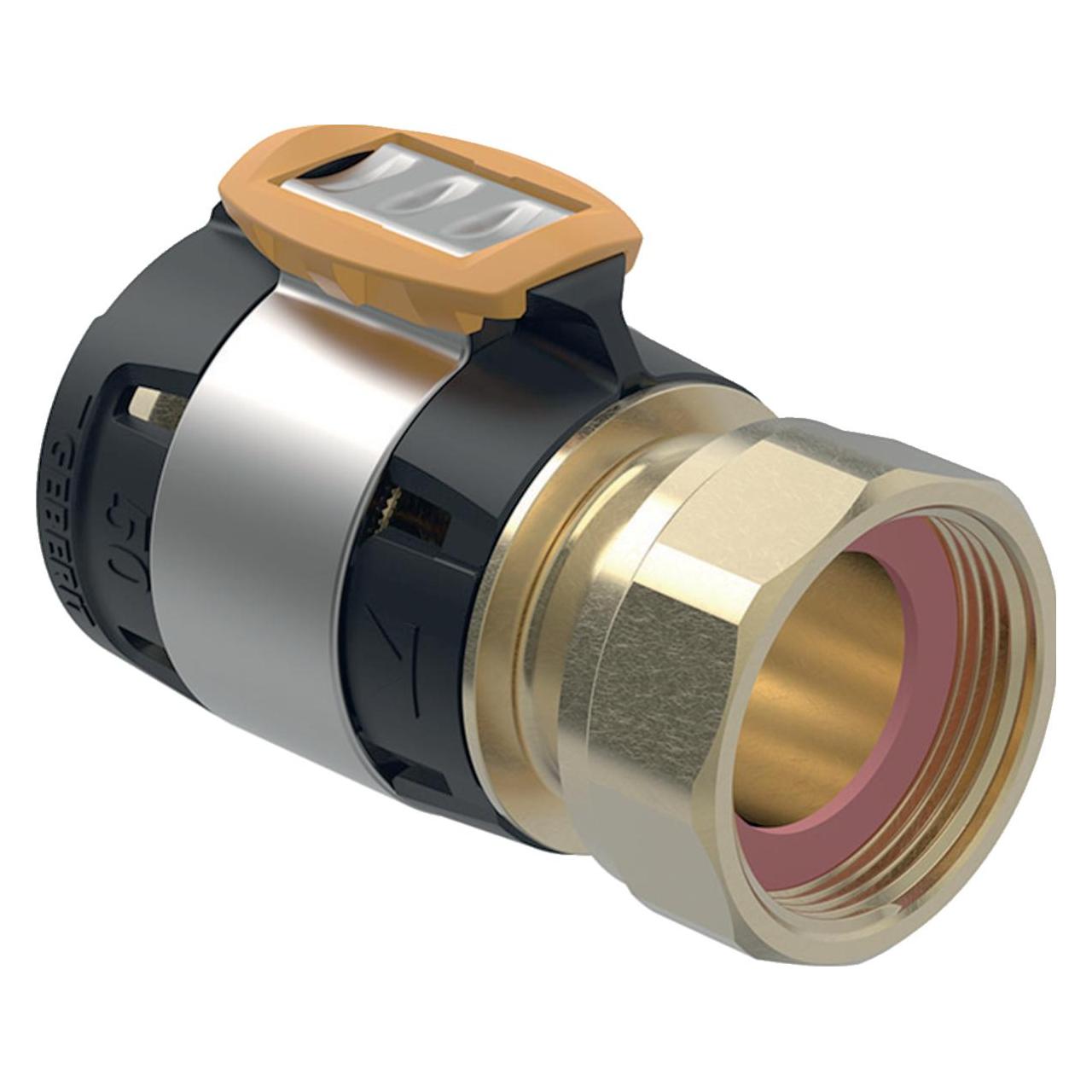 Geberit FlowFit bergang 63 mm x 2" mit berwurfmutter 620626001 (620.626.00.1)