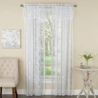 H.c. International, Inc. Troubadour Lace Curtain Panel, 56 x 84, Ivory