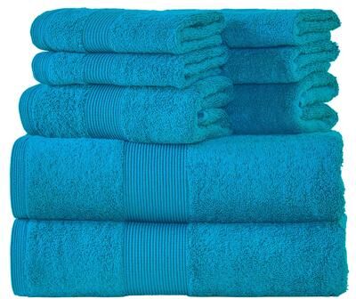 Fabstyles Premium Quality 8 Piece 600 GSM Zero Twist Cotton Towel Set