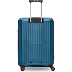 Pactastic Collection 01 4-Rollen Trolley 67 cm mit Dehnfalte, Koffer, Rot, Türkis, Grau