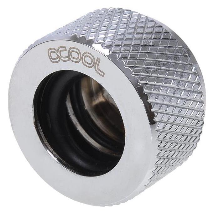 Alphacool HT 13mm HardTube Anschraubt??lle G1/4 - ger??ndelt - Chrome (17188)