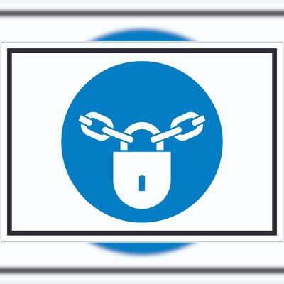 HB-Druck Verschlossen halten Symbol Aufkleber A6 (105x148mm)