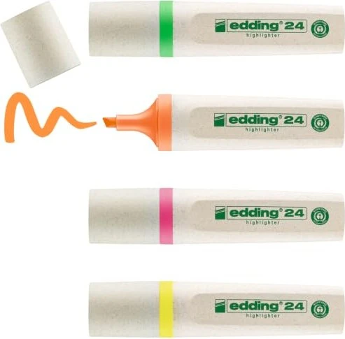 edding Highlighter 24 EcoLine pastell Textmarker farbsortiert, 4 St.