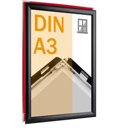 Fenster Klapprahmen A3 schwarz, Aluminium
