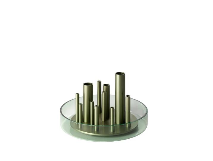 Fritz Hansen - Ikeru Vase Low, Forest green